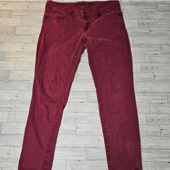 Seven7 Red Skinny Denim Leggings Pants, Women's Size 10 - Picture 1 of 8